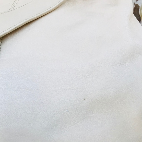 Valentina Italian Leather Tote in Cream